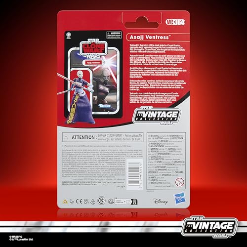 Star Wars The Vintage Collection Asajj Ventress, The Clone Wars 9.5-cm Collectible Action Figure - Image 10