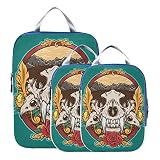 Almacenamiento multifuncional: los cubos de embalaje grandes y pequeños se pueden utilizar para diferentes propósitos de embalaje. Para un fácil acceso. La bolsa grande puede contener una camisa de una semana/la bolsa pequeña puede contener ropa interior/calcetines de una semana.