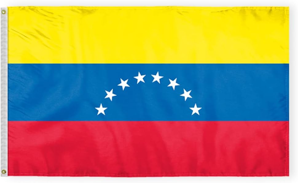 AGAS Venezuela No Seal Flag 2x3 ft Outdoor 200D Nylon Double Stitched Hem Never Rust Brass Grommets Canvas Header Venezuela Flag