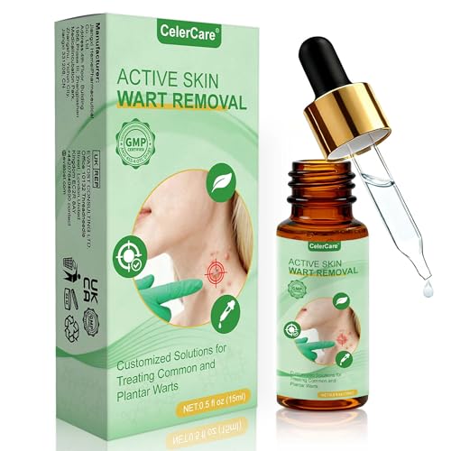 Wart & Verruca Remover Liquid - Fast Acting Formula for Common & Plantar Warts, Skin Tags, Corns & Calluses, Gentle & Safe for Hands & Feet, Trusted by Families, 15ml