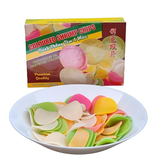Galletas de gambas crudas de 7 onzas, chips de sabor a camarones crujientes para aperitivos y entretenimiento, sin gluten, aperitivo de película