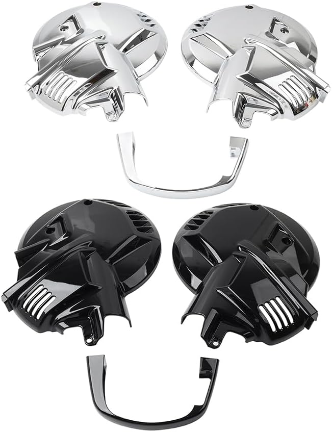 Bacar 1 Set Powersports Disc Guards Front Brake Rotor Disc Covers XJ56-RB-4P6D+XJ60-JR-1C7H Black For HONDA Goldwing GL1500 1988-2000