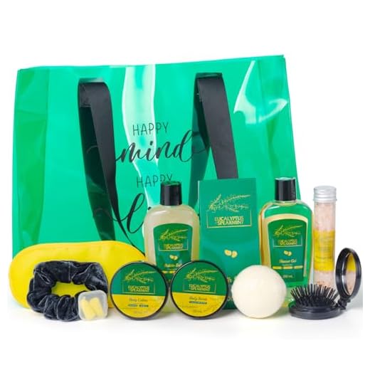 Saint Roy Conjunto De Cestas Presentes Spa Para Mães - Bolsas Exclusivas Adolescentes E Meninas, Kit Eucalipto Hortelã, Pacote Banho Chuveiro Luxo Mulheres