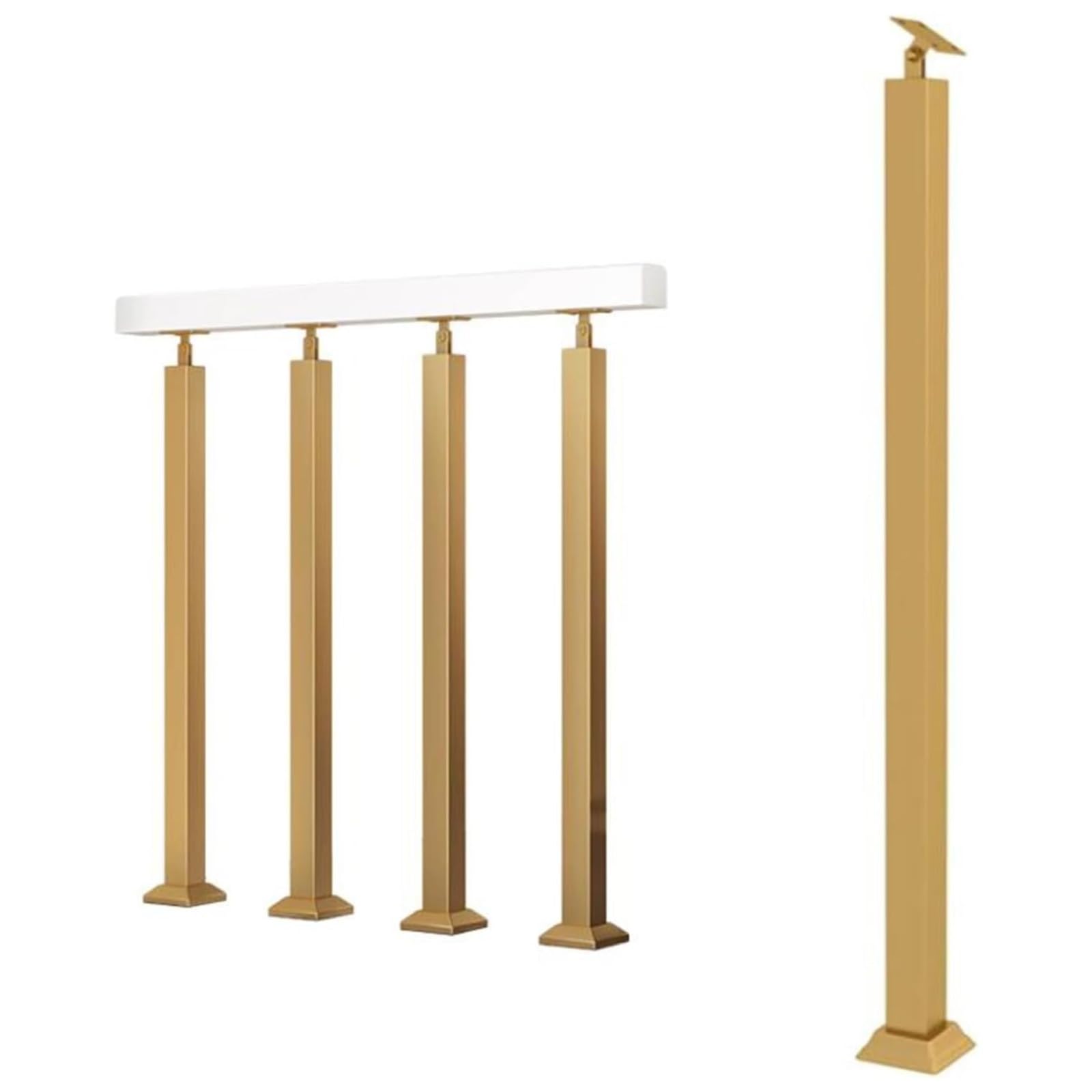 Poteau balustre métallique réglable escalier main courante carrée hauteur 85cm