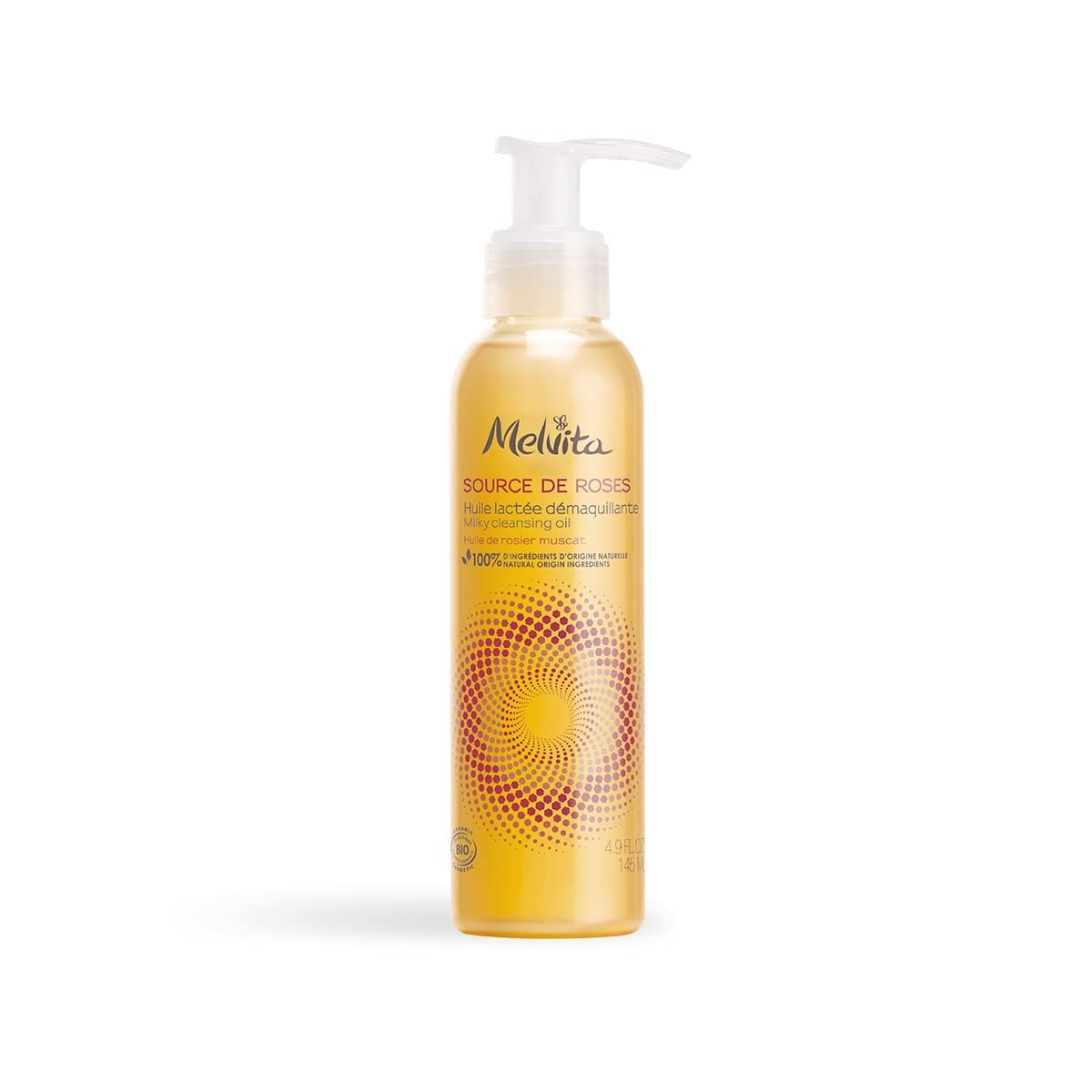 Melvita - Sols Dellows Aceite Limpiador, Limpiador Facial Suave para Todo Tipo de Pieles, 145 ml
