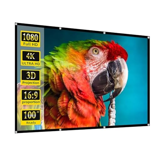 Projector Screen, 100 inch Movie Projector Screen16:9 Foldable Portable Projector Screens for Home Theater, Outdoor, Indoor Party, Office, Weding