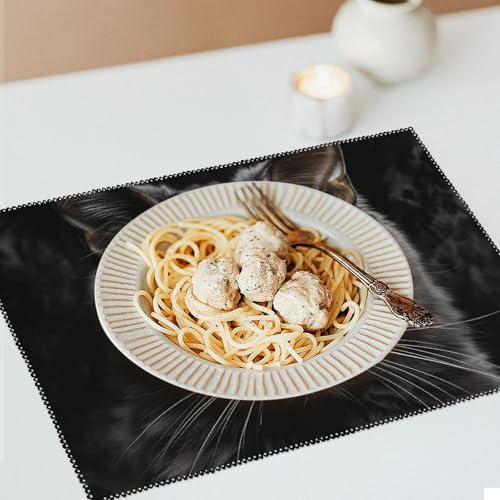 Set de table chat noir antidérapant et résistant à la chaleur pour table de cuisine - 7