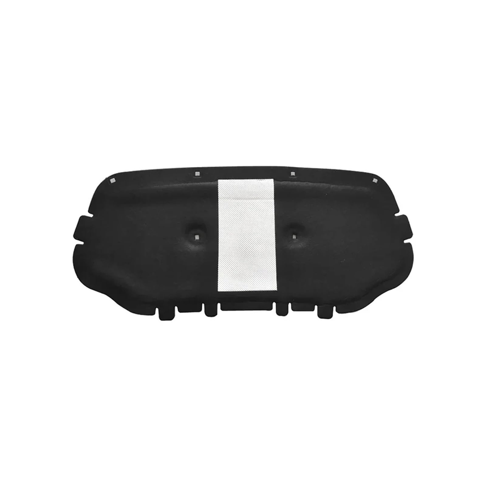 Wuqqxxqcm Black Single Aluminum Sheet Engine Soundproof Cotton Compatible For Vw Jetta Vs5 2019 Front Hood Engine Sound Insulation Pad With Buckle(Black)