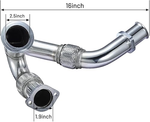 Miniatura 2 de SPELAB Tubo en Y de tubo de escape adecuado para 2003-2007 6.0L Powerstroke Diesel F250 F350 F450 Heavy Duty pulido