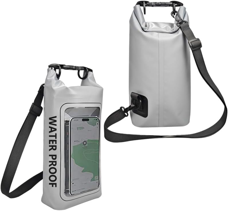 Bolsa seca impermeable IP68 para hombres y mujeres, 2L y 5L - Bolsa impermeable para teléfono de piscina, accesorios para navegación y kayak,