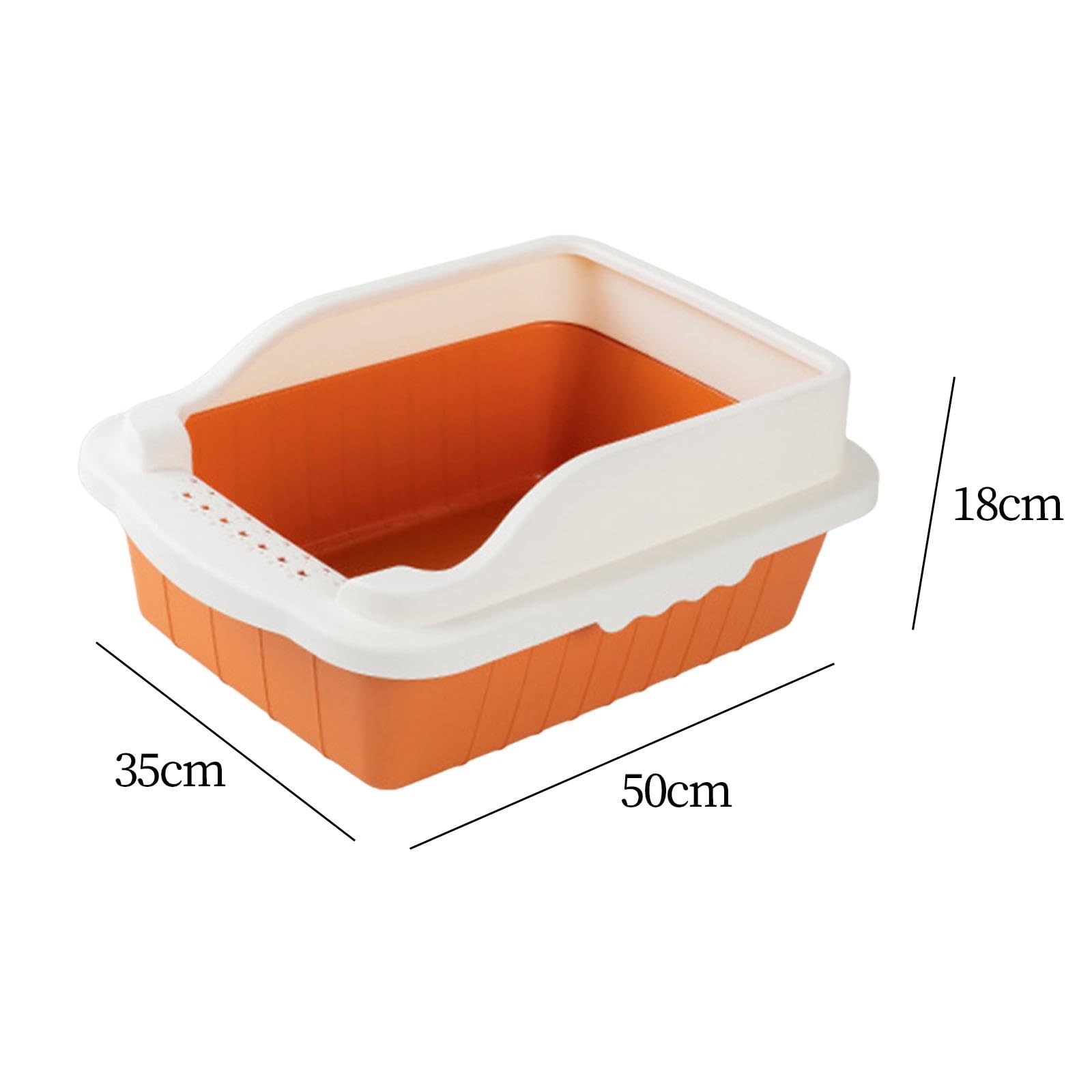 Bandeja para Gatos Recipiente de Arena Sanitario Paredes Pala Extraíble Estructura Abierta Material PP Apto para Conejos Hámsteres Interiores Ja