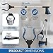 FitPlus 2025 Upgrade PowerGrip T9, Grabber Reacher Tool, Wide Jaw, Foldable, Steel Cable, with 96 Grip Points for Firm Grip, 32