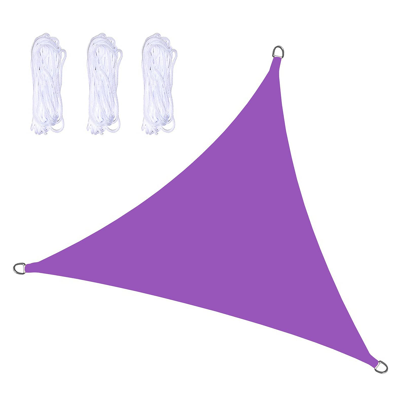 Vela parasole impermeabile baldacchino triangolare, tenda sole in poliestere PES 95% anti UV, feste, giardini, attività all'aperto (viola), 6X6X6M, 4X4X4M
