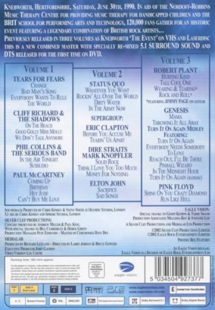ネブワース1990〜DVD Vol.1~3 Amazon.co.jp: ネブワース 1990 完全版 [DVD] : ポール