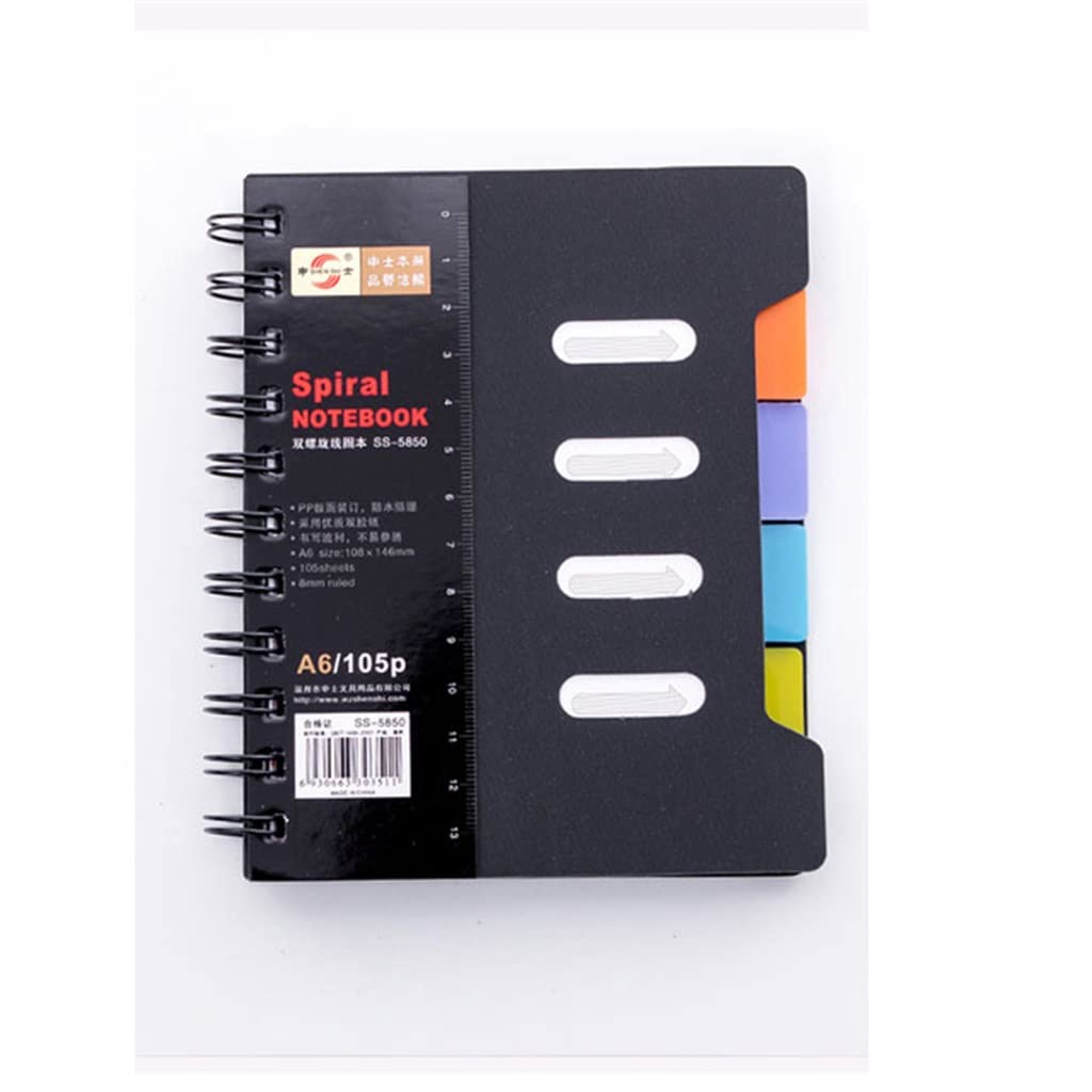 TAHALI Quaderno classificato a Spirale A6/A5/B5 Quaderno a Fogli mobili for Studenti Business Graffiti Book (Color : 1-Pack, Size : A6)