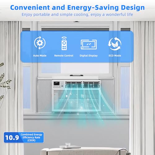 Image of Antarctic Star 8,000 BTU Small Window Air Conditioner AC Unit Cools up to 350 Sq.Ft. with 7 Modes, Ultra-quiet Air Conditioner Window Unit with Remote Control, Easy to Install, Energy Saving, White
