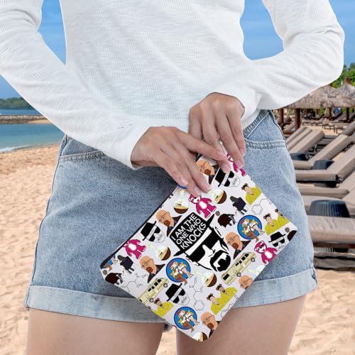 WZMPA Walter White Fans Cosmetic Bag Jesse Pinkman Fans I Am The One Who Knocks Makeup Zipper Pouch Bag Walter White Merchandise (one who Knocks) - Image 4