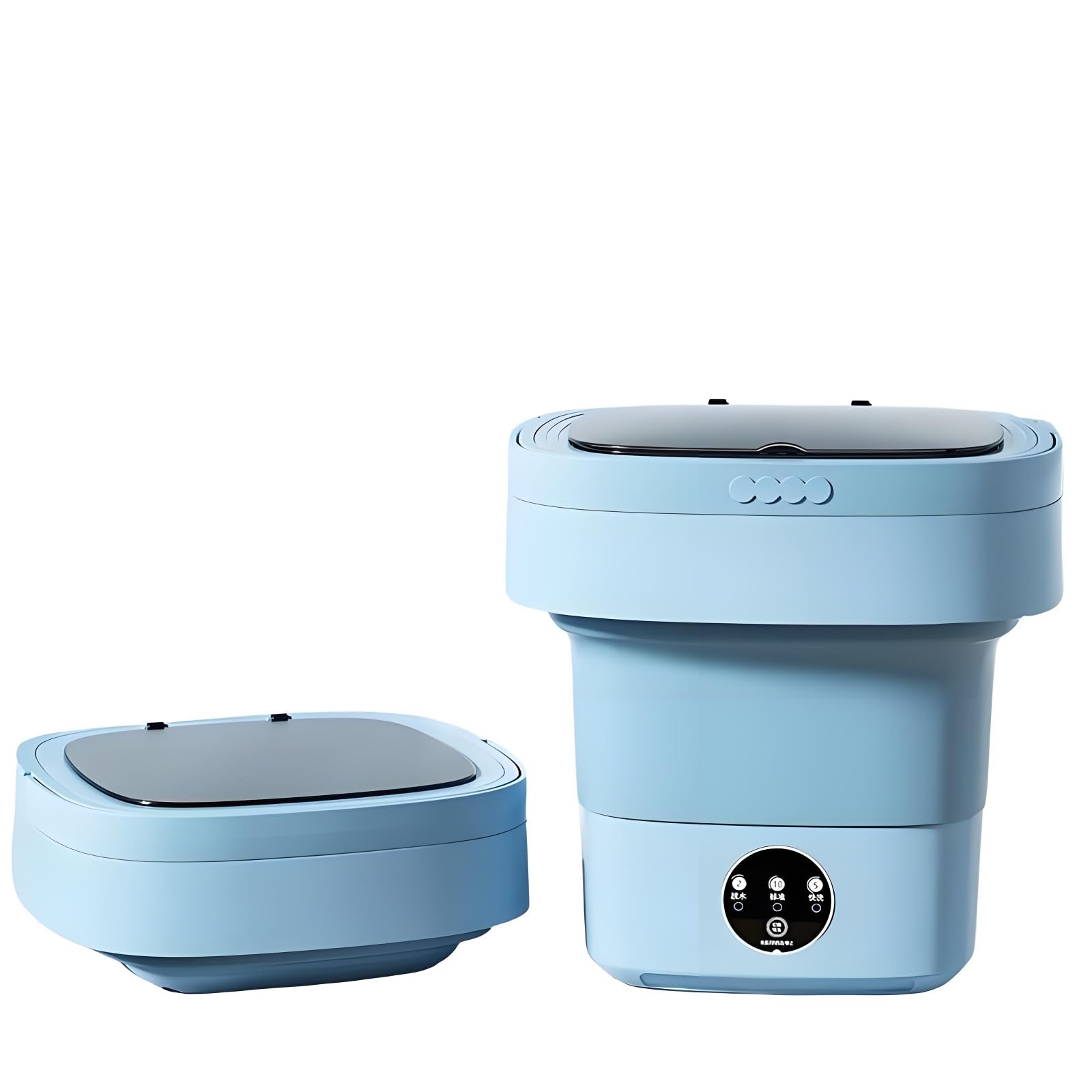 Lavatrice portatile da viaggio piccola da 8 l, mini lavatrice pieghevole con centrifuga per campeggio e viaggi, lavanderia a risparmio energetico per biancheria intima, vestiti e calze