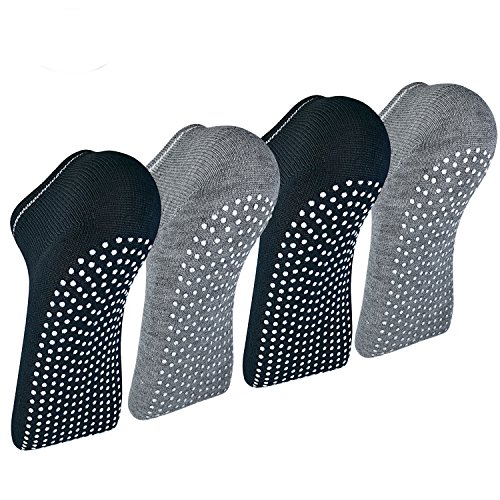 Pilates Ballet Barre Yoga Socks - Elutong 4 Pack Non Skid Slip Sticky Grippers Socks for Women (M(5- Pilates Ballet Barre Yoga Socks - Elutong 4 Pack Non Skid Slip Sticky Grippers Socks for Women (M(5-