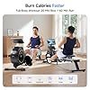 YPOO Rowing Machine for Home, 350 LB Capacity, 16-Level Silent Resistance, Magnetic Rowing Machines for Home Foldable, Full-Body Workout Compact Rowing Machine for Cardio & Strength with APP Support