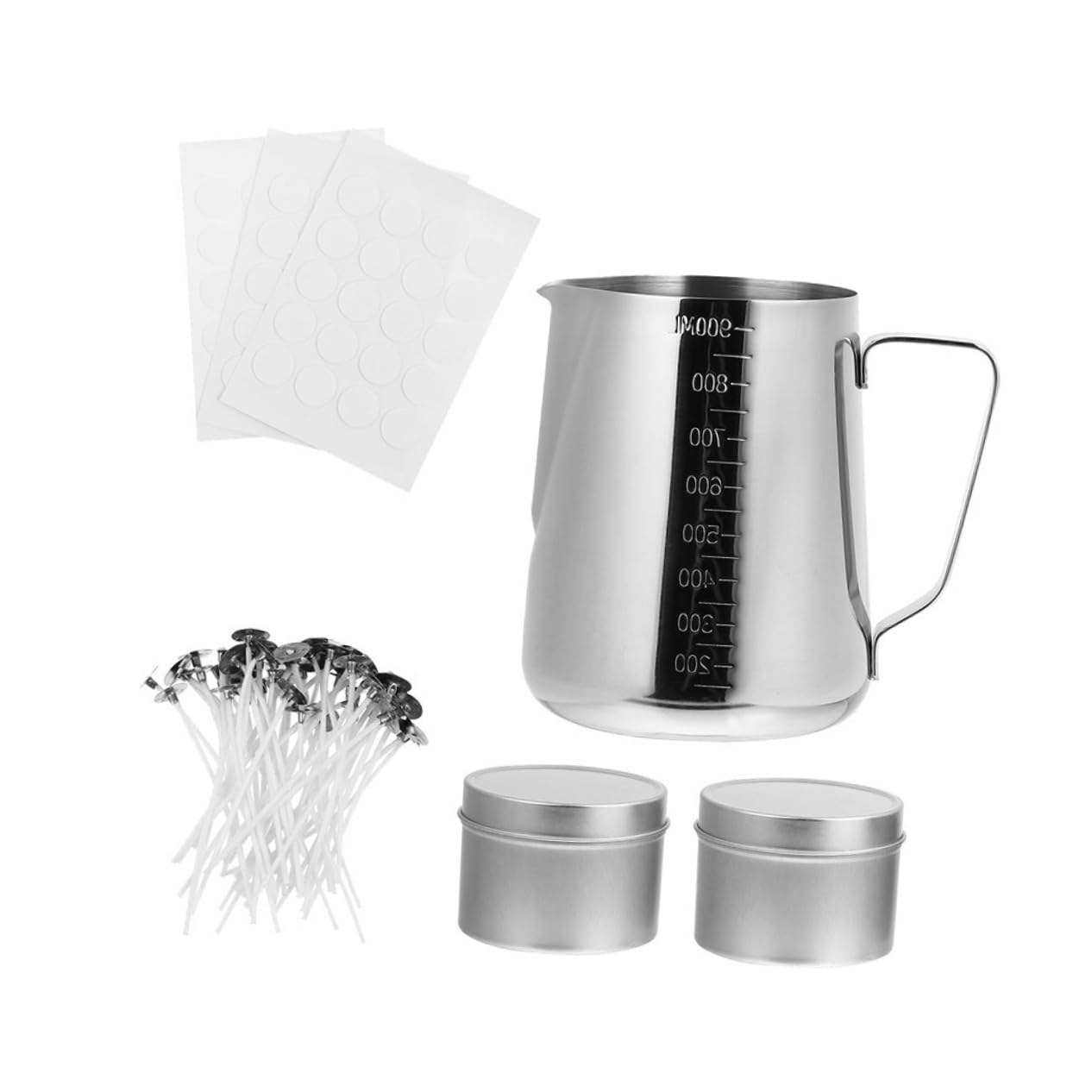 Lurrose Kit la Creazione di Candele in Acciaio Inossidabile e Carta, per Fai da Te, per Feste e Tempo di Riposo