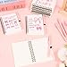 ANGOLIO Christian Gifts Bulk Religious Journal Spiral Notebooks with Pens Notepads 100th Day of School 24P Pink Bows Christian Bible Prayer Notebook with Sticky Notes Ballpoint Pens for Student Kid