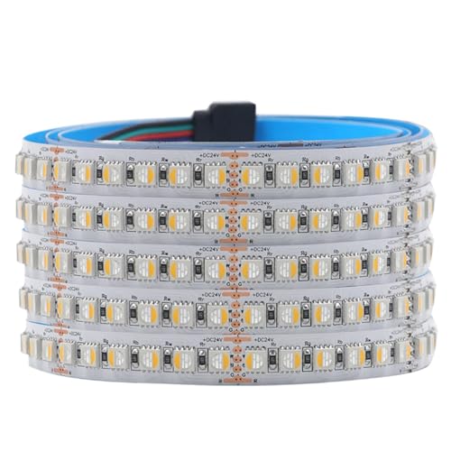 TOPXCDZ RGBW RGBWW LED-strip DC 12V 24V 4 kleuren in 1 chip SMD 5050 60 108 120 LEDS/m flexibele band band touw licht (RGBWW, 24V 5m 300LEDs)