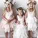 Vestido de flores grandes para niñas con espalda descubierta, corte A, torta...