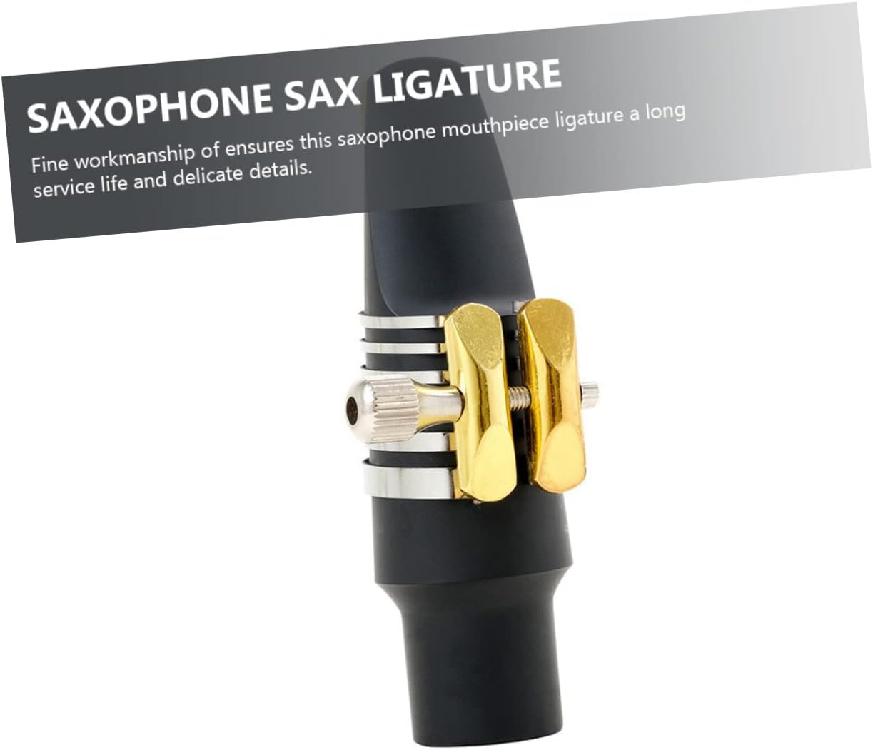 Vaguelly 2pcs Clarinet Sax Ligature Saxophone Clip Cork Grease Included Saxophone Clip for Wind Instruments