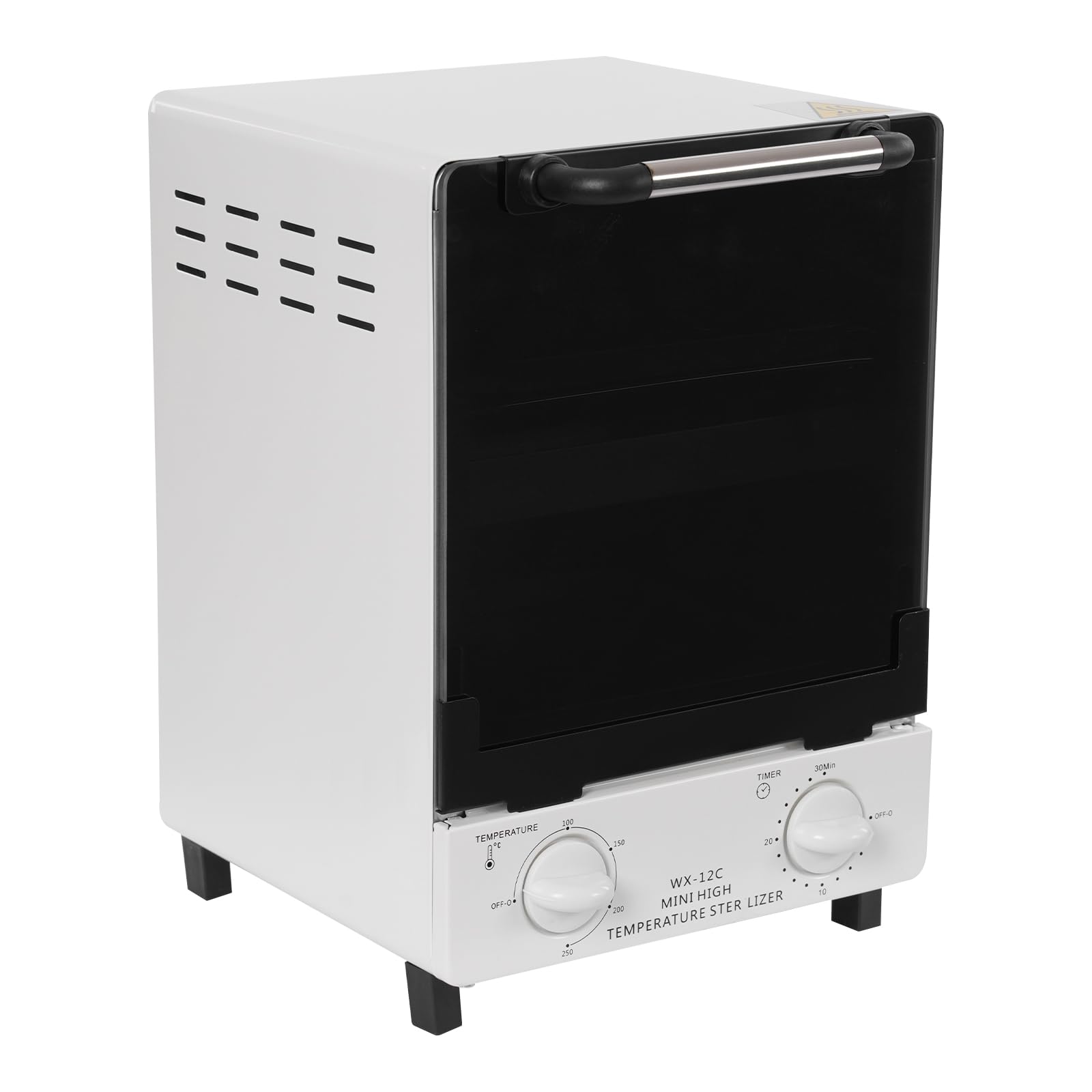 Sterylizator antywirusowy o wysokiej temperaturze, 12 l, sterylizator gorącego powietrza z 2 tacami i regulatorem czasu 0-30 min, do narzędzi do paznokci, przyborów metalowych, narzędzi do włosów