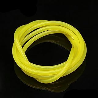 Manguera de goma flexible de 1/5 m con diámetro interior de 1, 2, 3, 4, 5, 6, 7 y 8 mm de grosor y 1 mm de grado alimenticio, conector para agua, leche blanda, cerveza, 5 metros, color amarillo