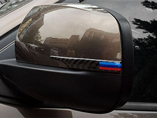 Set of 2 /// Carbon Fibre Rearview Mirror Anti-Rub Anti-collision Strips Protector for B M W Series 3 5GT 7 X3 X4 2011-2018 X5 X6 2008-2017M Power Sport Tech Performance Long