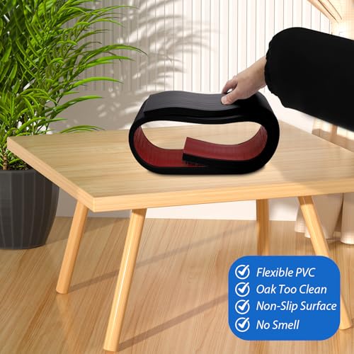 Türschwellenrampen, Schwellenrampe, PVC Rollstuhlrampe, rutschfeste Oberfläche, Gummirampe Auffahrrampe Schwellenrampe für Rollstuhl, Kinderwagen, Rollator oder e Scooter (Schwarz, 90X8X1CM)