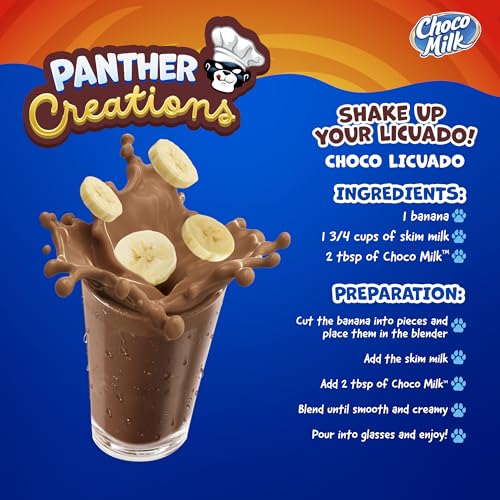 Image of Choco Milk Chocolate Milk Powder Drink Mix - Enriched with 19 Childrens Vitamins - Chocolate Powder Instant Breakfast Drinks - Powdered Drink Mix - Nutritional Drinks for Kids - 14.1 oz 12 Pack