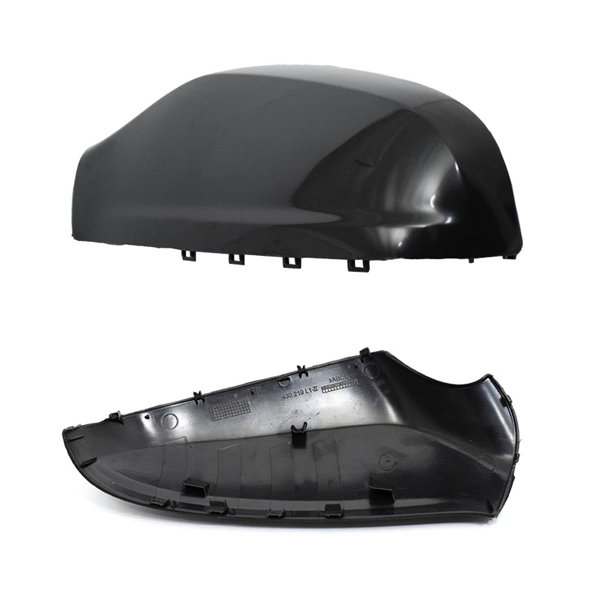 Set di 2 coperture per specchietto retrovisore esterno, compatibile con Opel Astra H dal 2004 al 2010, colore nero 6428917 6428182