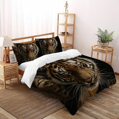 Housse de couette tigre 3D douce de qualité supérieure 260x220 - 2