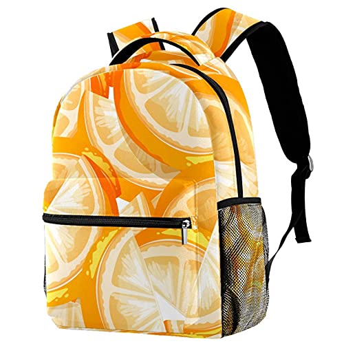 Sac à dos voyage fille garçon porte-bouteille enfant orange