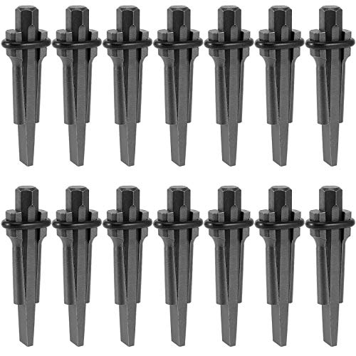 Image of 14 PCS Wedge and Feather Shims, 5 /8 Inch Heavy Duty Rock Splitting Wedges, Plug Shim and Wedge, Stone Splitting Tools for Rock, Granite, Marble, Concrete