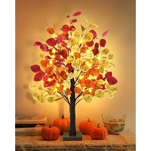 Caplidou 24 Inch Light Up Fall Tree Cover