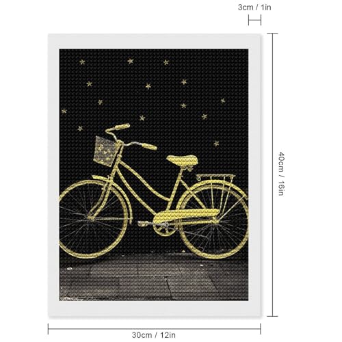 Peinture diamant jaune vélo pour décorer votre salon chaleureux