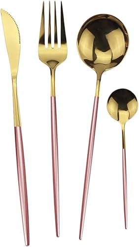 Miniatura 5 de Juego de cubiertos de 24 piezas, acero inoxidable 180, cuchillo, cuchara y tenedor, para 6 personas