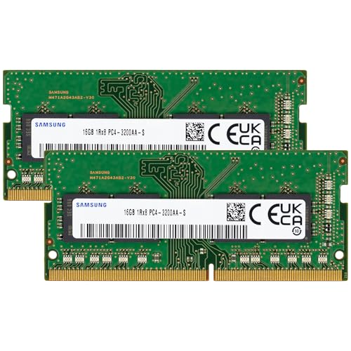Image of Samsung 32GB (2x16GB) DDR4 3200MHz PC4-25600 (PC4-3200AA) CL22 SODIMM 1Rx8 Single Rank 1.2V 260-Pin Laptop, Notebook RAM Memory