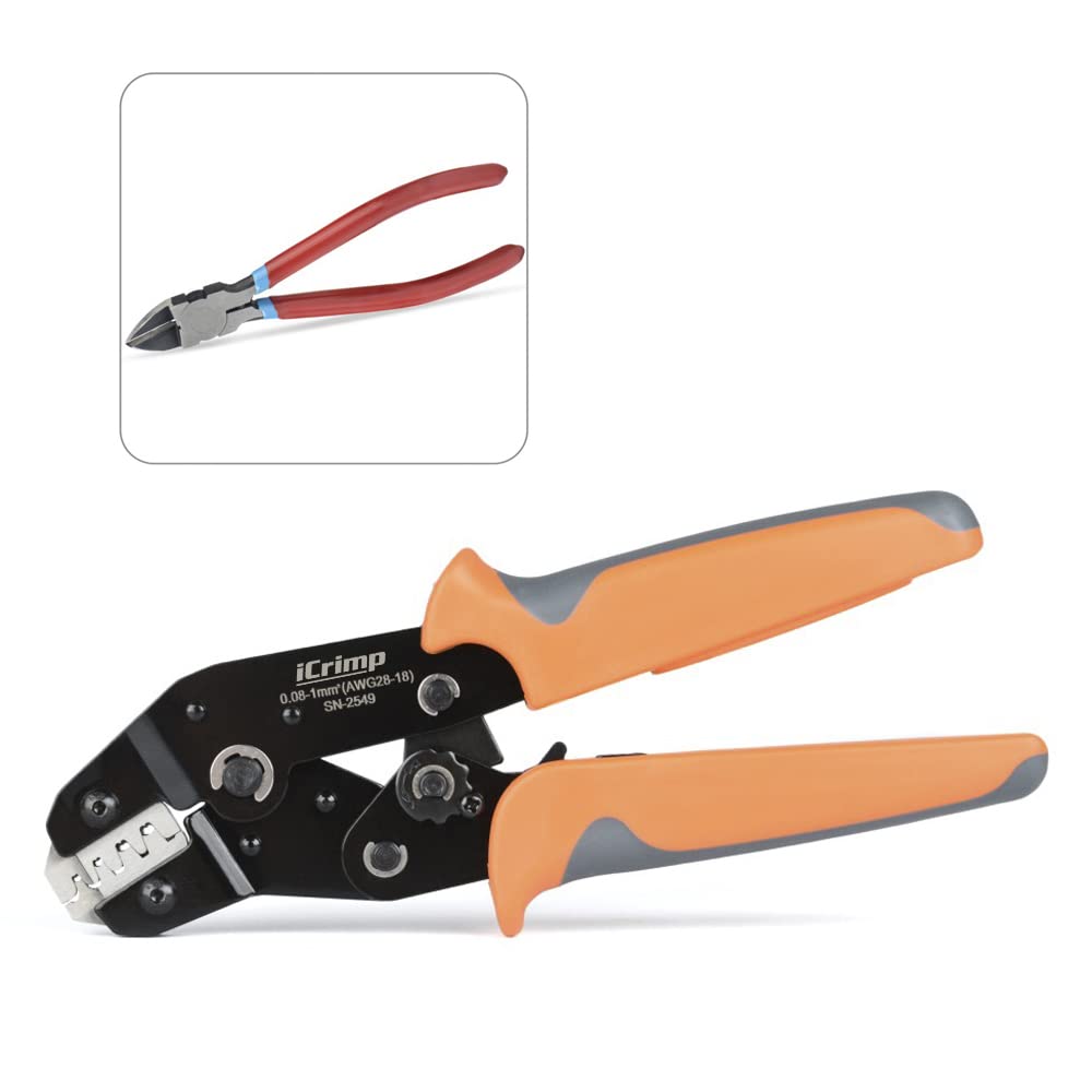 iCrimp AWG28-18 JST Open Barrel Crimper c/w 6