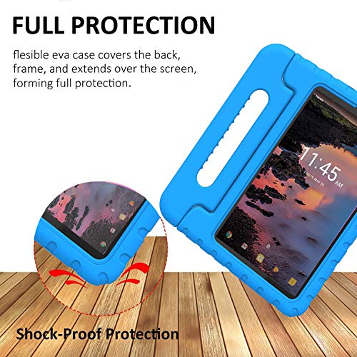 Bmouo Kids Case For Alcatel Joy Tab 8 2019/T-Mobile 3T 8 Tablet 2018/A30 Tablet 8 2017, Lightweight Kid-Proof Handle Stand Case For Alcatel Joy Tab 2019/Alcatel 3T 8 2018 / A30 8 Inch 2017 - Blue #TOP4