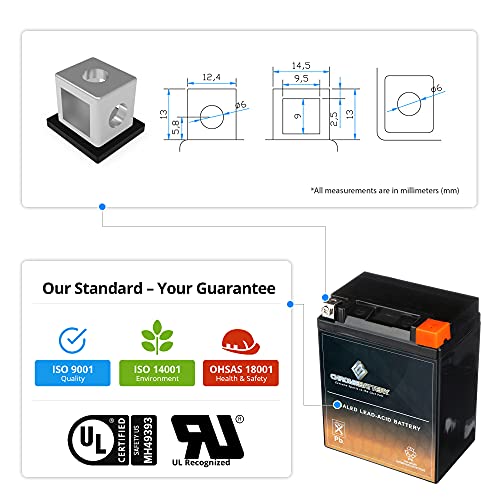 Yb14L-A2 12V 190Cca Agm Replacement Battery #TOP7