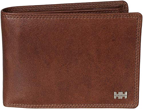 Preisvergleich Produktbild Elbleder Geldbörse Herren Leder Braun Querformat RFID Schutz Blocker Doppelnaht Reißverschlussfach hochwertiges Echtleder Business Männer Portemonnaie Geldbeutel Portmonaise Polo 105 obr RFID