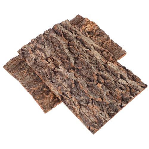 TOGEVAL Lot de 2 Plateformes D’Escalade en Écorce de Liège Naturelle 30X20 CM pour Reptiles et Tortues Décor de Terrarium Multifonction Cachette et Zone de Bain pour Lézards Geckos et