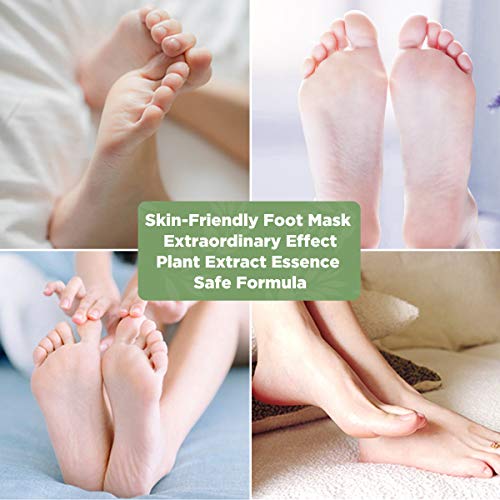 Foot Peeling Mask, Luckyfine 2 Pairs of Foot Mask Callus Removal, Foot Mask for dry, aging, cracked heels etc., Exfoliating calluses calluses and dead skin