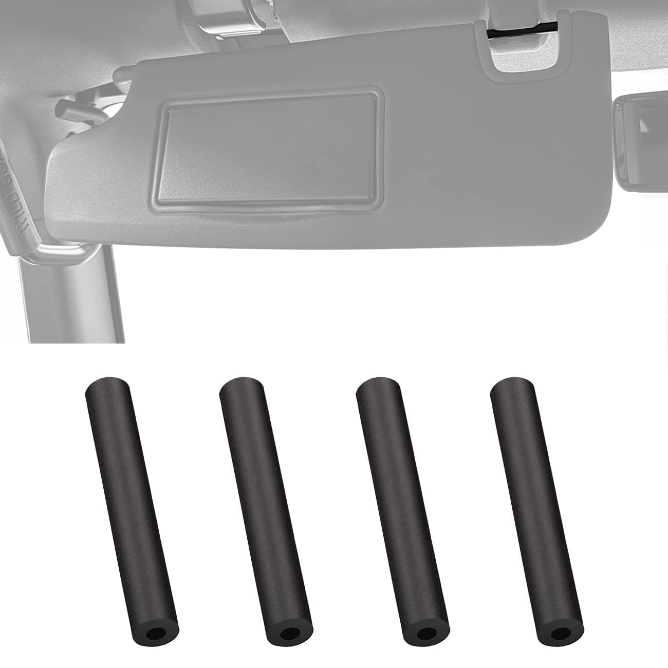 Alette Parasole Kit Riparazione 2 Pezzi Per Visiera Parasole Sinistra E Destra Per Jeep Per Wrangler JK Per JKU 2007-2015 2016 2017 Boccole In Plastica Visiera Per Auto
