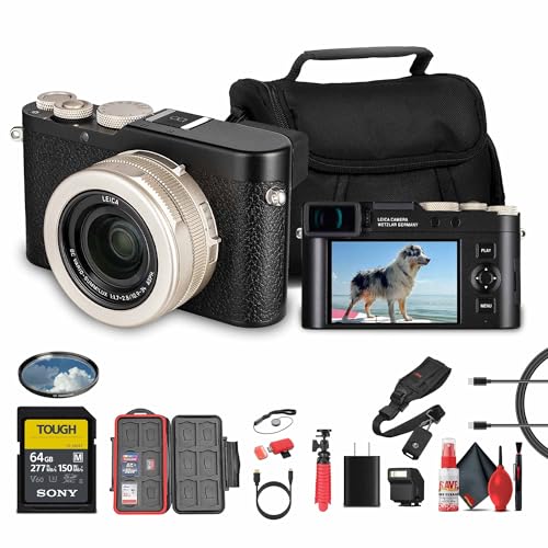 Leica D-Lux 8 Digital Camera – 100 Years of Leica Limited Edition – 17MP, 4K Video, Compact Camera for Photography & Vlogging + 64GB Memory Card + Camera Bag + 43mm UV Filter + Flexible Tripod + More